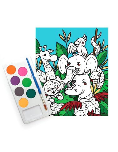 Set pintar por números selva