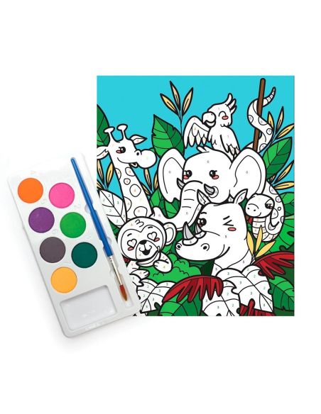 Set pintar por números selva