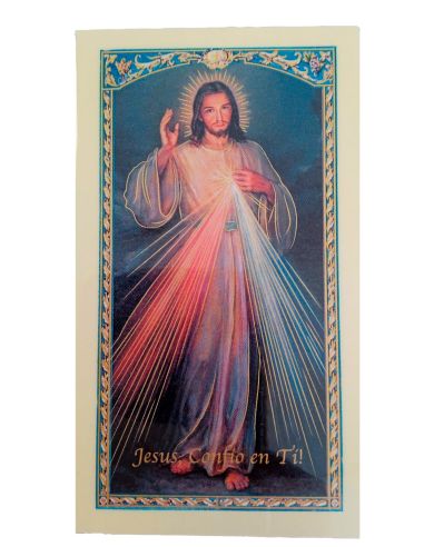 Estampa Plastificada C/Oracion 6,5X11Cm Rosario De La Misericordia