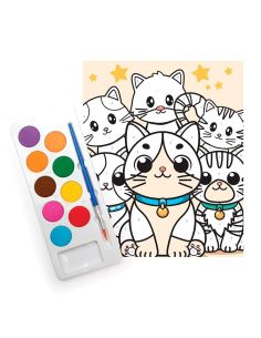Set pintar por números gatos 2