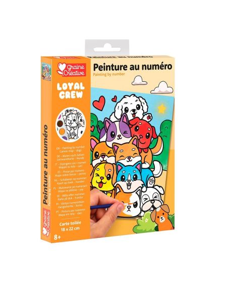 Set pintar por números perros