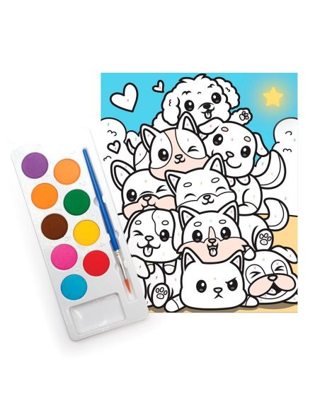 Set pintar por números perros