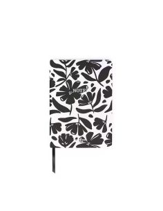 Libreta Draeger Cuaderno de Notas A5 Flores Negras 180 Páginas 100 Gr.