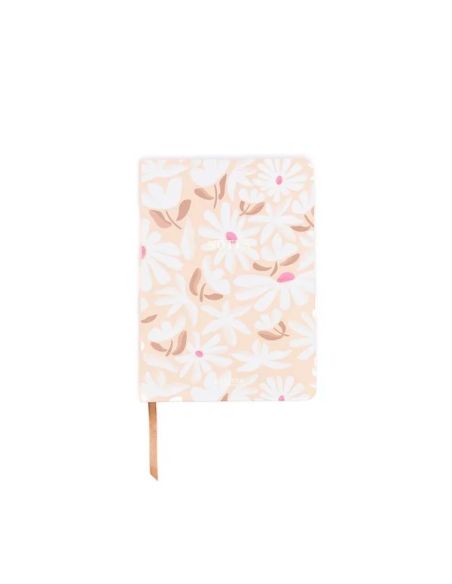 Libreta Draeger Cuaderno de Notas A5 Flores Taupe 180 Páginas 100 Gr.
