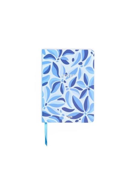 Libreta Draeger Cuaderno de Notas A5 Flores Azules 180 Páginas 100 Gr.
