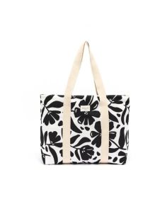 Tote Bag Draeger Flores Negro