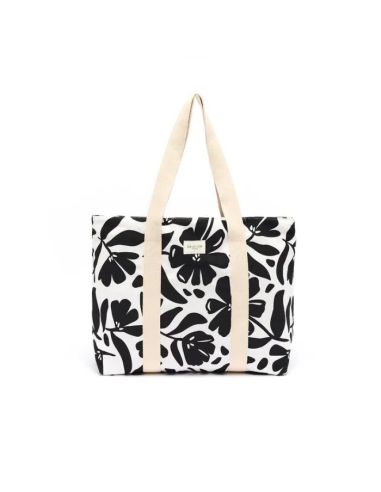 Tote Bag Draeger Flores Negro