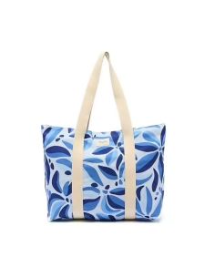 Tote Bag Draeger Flores Azul