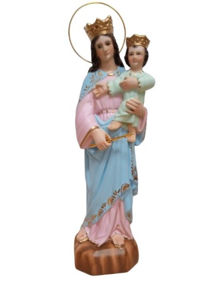 María Auxiliadora 33cm escayola Olot pintada a mano (outlet tara)