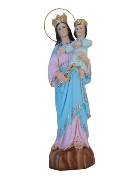 María Auxiliadora 33cm escayola Olot pintada a mano