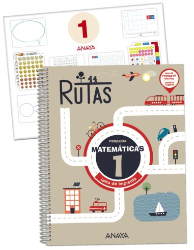 Rutas. Matemáticas 1. (Letra De Imprenta) + Material Manipulativo