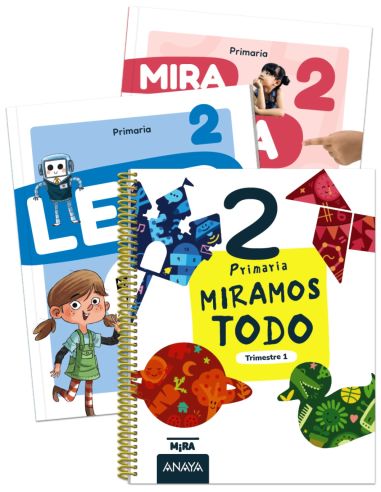 Miramos Todo 2. Primer Trimestre. + Detectives Del Recreo + Mira, Toca, Siente... Las Mates 2