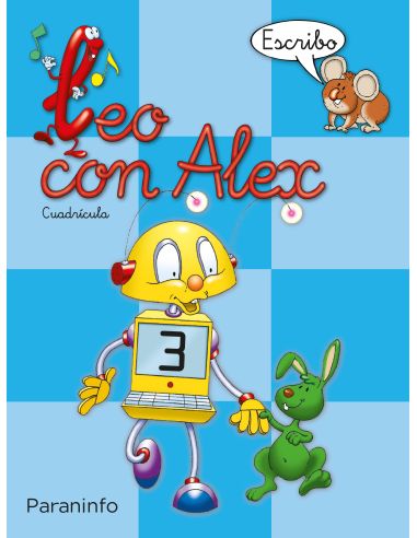 Leo Con Alex. Escritura 3. Cuadrícula (Educación Infantil)