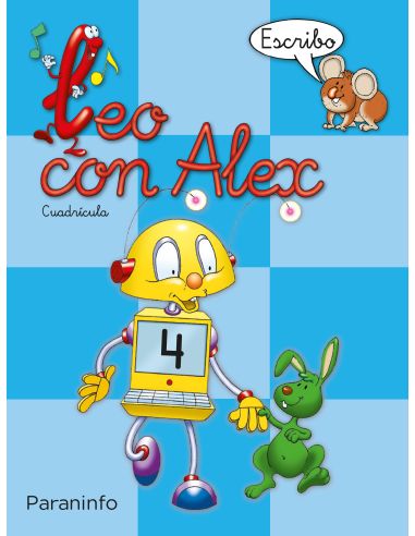 Leo Con Alex. Escritura 4. Cuadrícula (Educación Infantil)