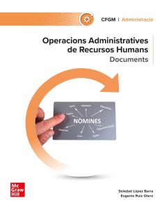 Llibre De Documents. Operacions Administratives De Recursos Humans