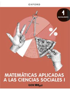 Matemáticas Aplicadas Cc. Sociales I 1º Bachillerato. Libro Del Estudiante. Geniox Pro