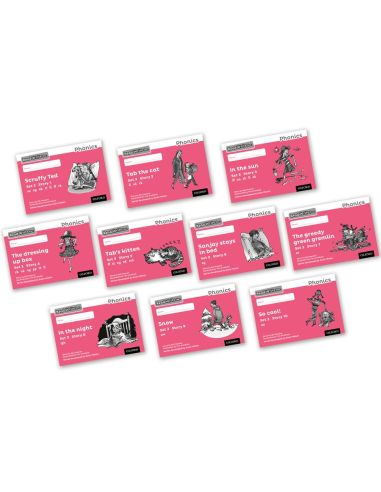 Read Write Inc - Phonics Set 3 Pink Story Books - Black And White Pack Of 10