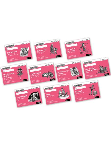 Read Write Inc - Phonics Set 3 Pink Story Books - Black And White Pack Of 10