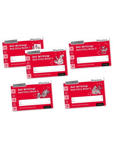 Read Write Inc - Phonics Get Writing! Red Ditty Books 1-5 Mixed Pack Of 5