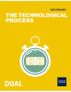 Inicia Technology 1.º Eso. The Technological Process