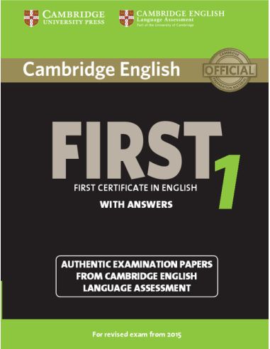 Cambridge English First 1 For Revised Exam From 2015 Student'S Book With Answers