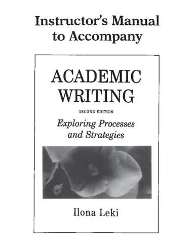 Academic Writing Instructor'S Manual