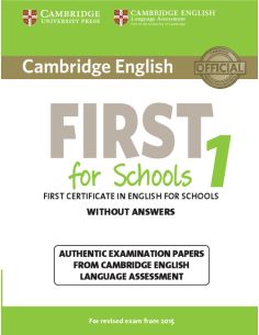 Cambridge English First For Schools 1 For Revised Exam From 2015 Student'S Book Without Answers