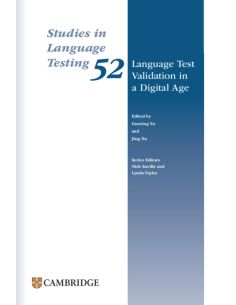 Language Test Validation In A Digital Age  Paperback