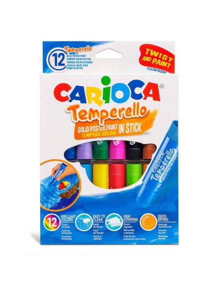 Tempera Solida Carioca Temperello 10Gr 12 uds