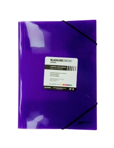 Carpeta Gomas Folio Pp Blackline Morado