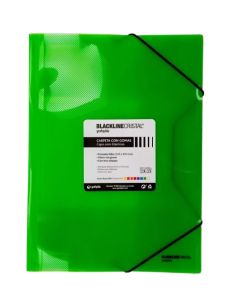 Carpeta Gomas Folio Pp Blackline Verde