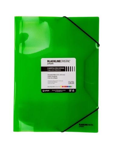 Carpeta Gomas Folio Pp Blackline Verde