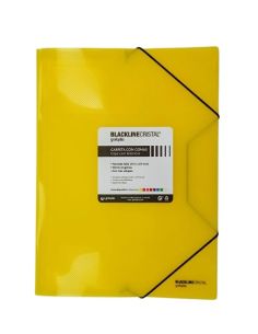 Carpeta Gomas Folio Pp Blackline Amarillo