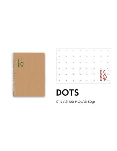 Bloc Espiral A5 100H 80Gr Dots Reciclado Ecologico