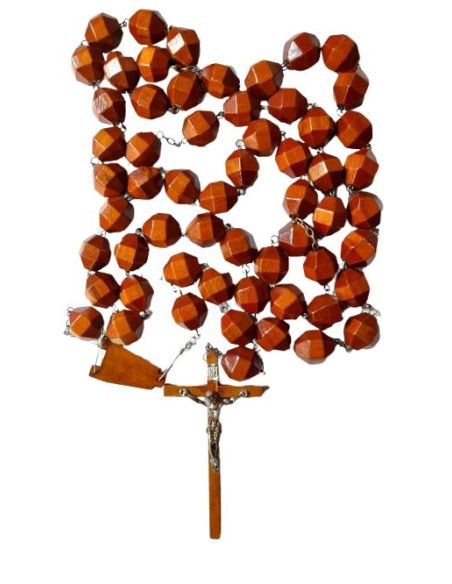 Rosario Pared Madera 22Mm Facetado