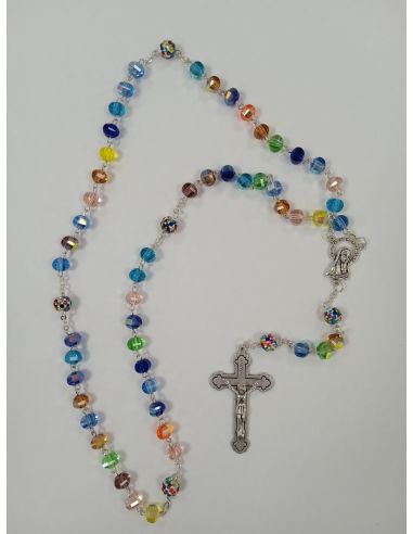 Rosario Cristal Pater multicolor color multic.