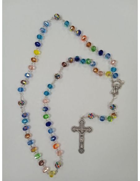 Rosario Cristal Pater multicolor color multic.