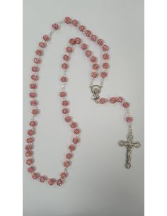Rosario Cristal rosa simil shambala