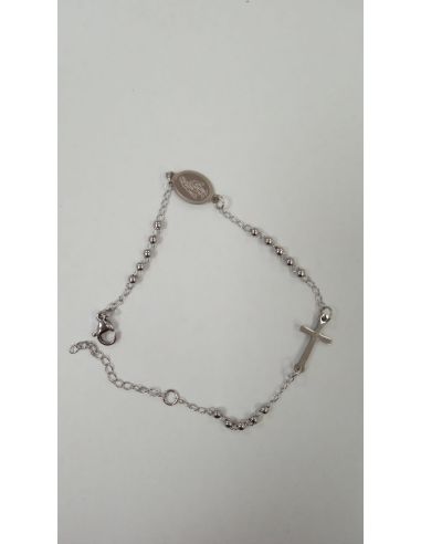 Pulsera rosario acero inox Milagrosa