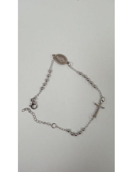 Pulsera rosario acero inox Milagrosa