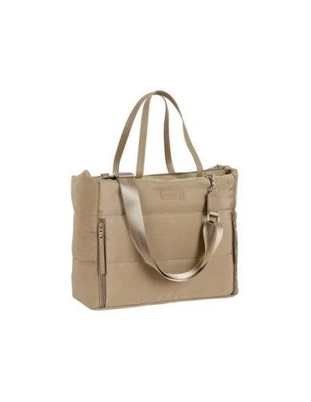 Bolso Escolar Safta Moos Cápsula Camel Neceser Triple + 2 Compartimentos 220X20X130 Mm