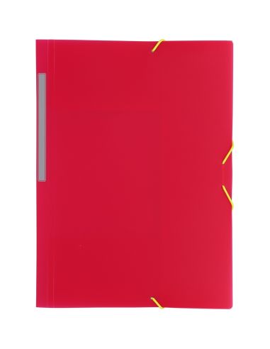 Carpeta gomas con 3 solapas PP translucido Folio colores surtidos