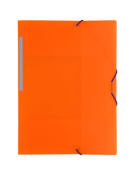 Carpeta gomas con 3 solapas PP translucido Folio colores surtidos