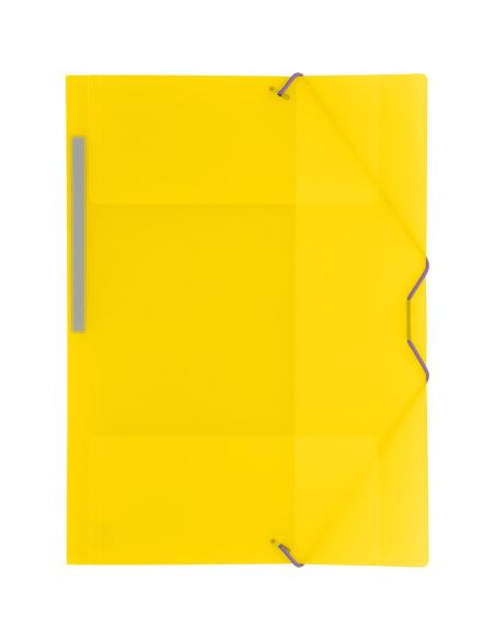 Carpeta gomas con 3 solapas PP translucido Folio colores surtidos