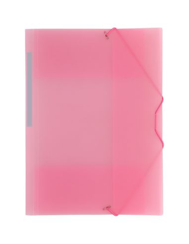Carpeta gomas con 3 solapas PP translucido Folio colores surtidos