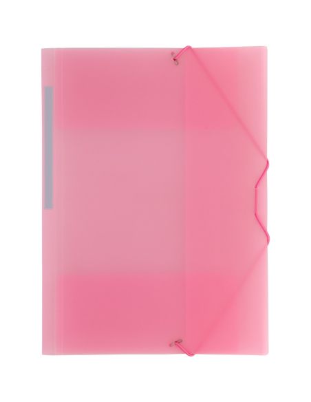 Carpeta gomas con 3 solapas PP translucido Folio colores surtidos