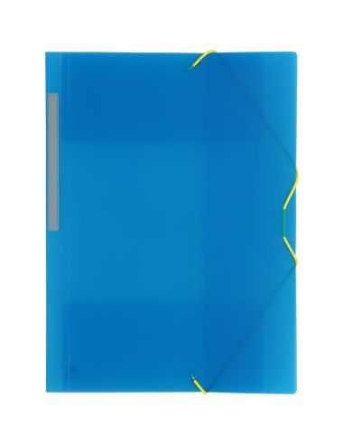 Carpeta gomas con 3 solapas PP translucido Folio colores surtidos
