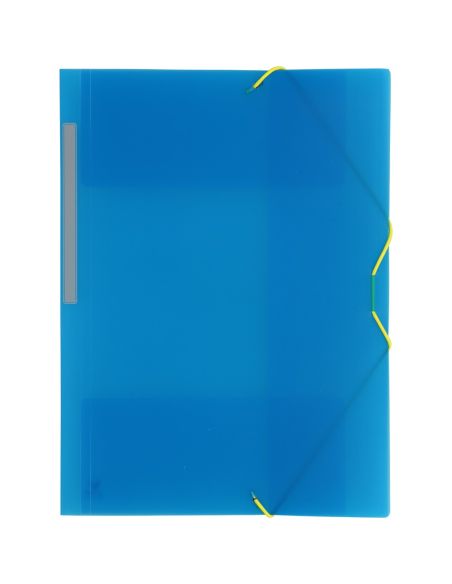 Carpeta gomas con 3 solapas PP translucido Folio colores surtidos