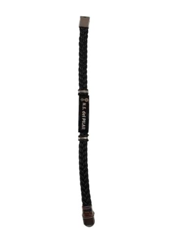 Pulsera Acero Negra Virgen Del Pilar