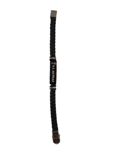 Pulsera Acero Negra Virgen Del Pilar